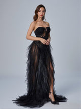 Dorothy Tulle Maxi Dress In Black