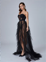 Dorothy Tulle Maxi Dress In Black