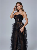 Dorothy Tulle Maxi Dress In Black