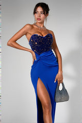 Brea Corset Sequin Hightslit Dress