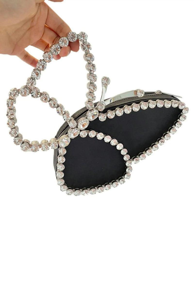 Bristyn Black Butterfly Clutch