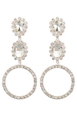 Deeandra Floral Diamond Hoop Earrings