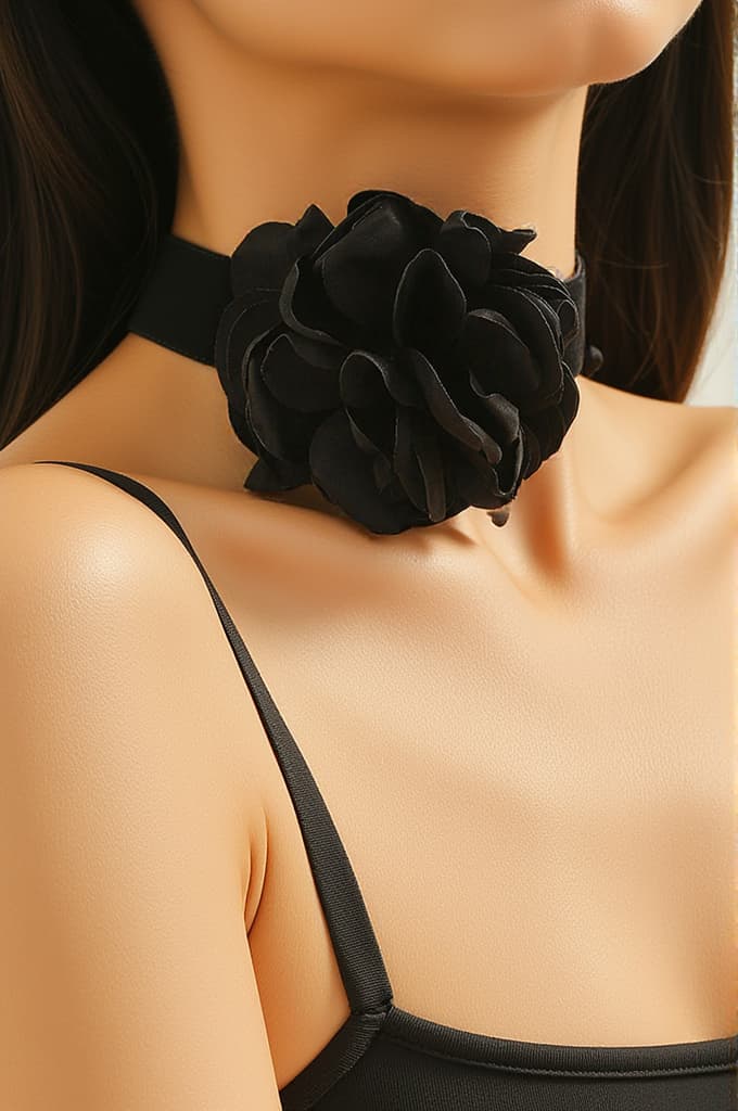 Annyston 3D Floral Collar Necklace