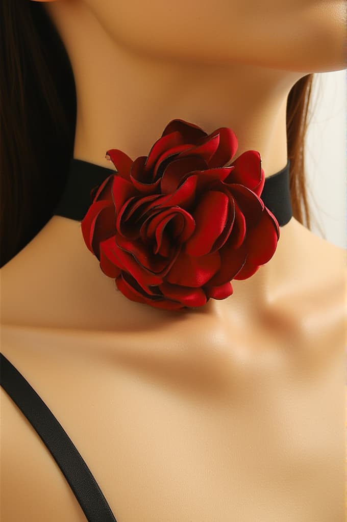 Annyston 3D Floral Collar Necklace