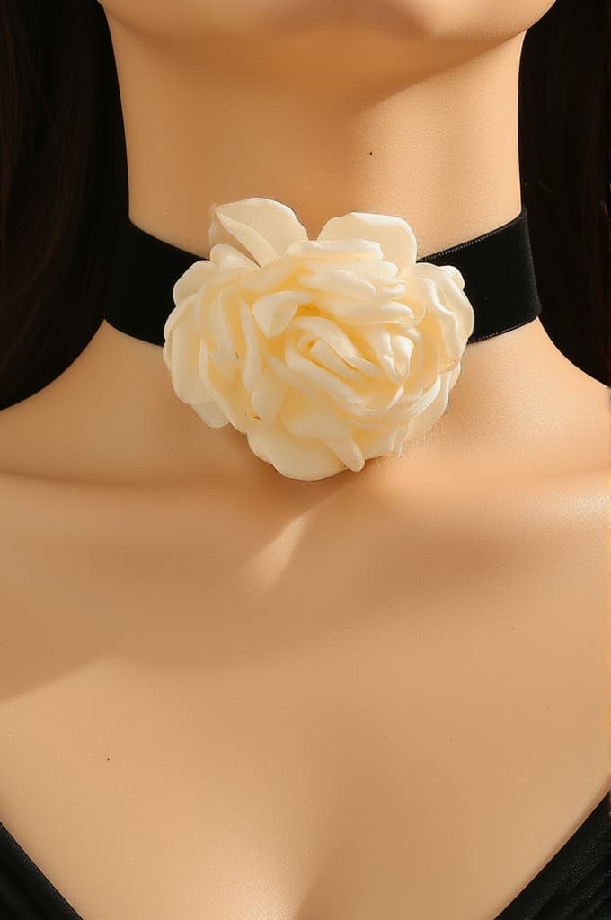 Annyston 3D Floral Collar Necklace