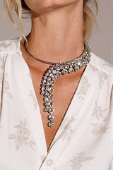 Anysia Diamond Fringe Collar Necklace