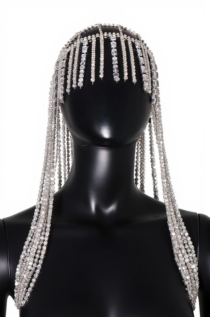 Briny Diamond Crystal Fringe Hairband