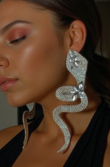 Braydan Crystal Serpent Diamond Earrings