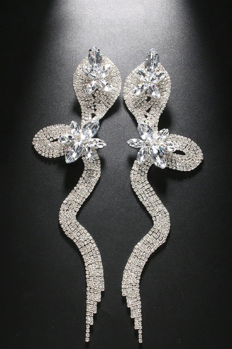 Braydan Crystal Serpent Diamond Earrings