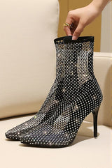 Brittney Mesh Diamond Boots