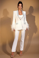 Greyla Diamond Feather Blazer