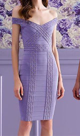 VIOLET BANDAGE MINI DREES