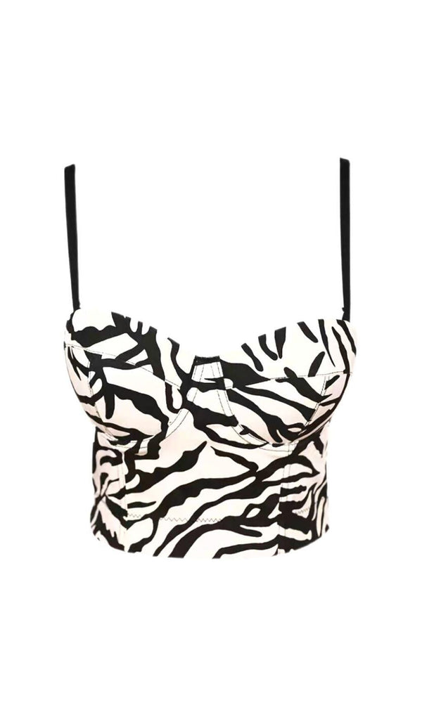 ZEBRA STRIPE CORSET TOP