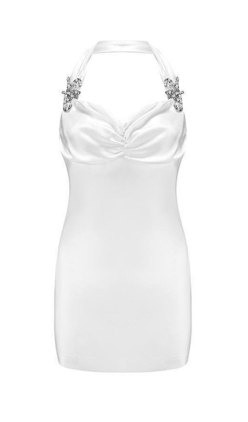 WHITE STAIN DIAMOND DRESS