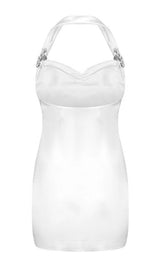 WHITE STAIN DIAMOND DRESS