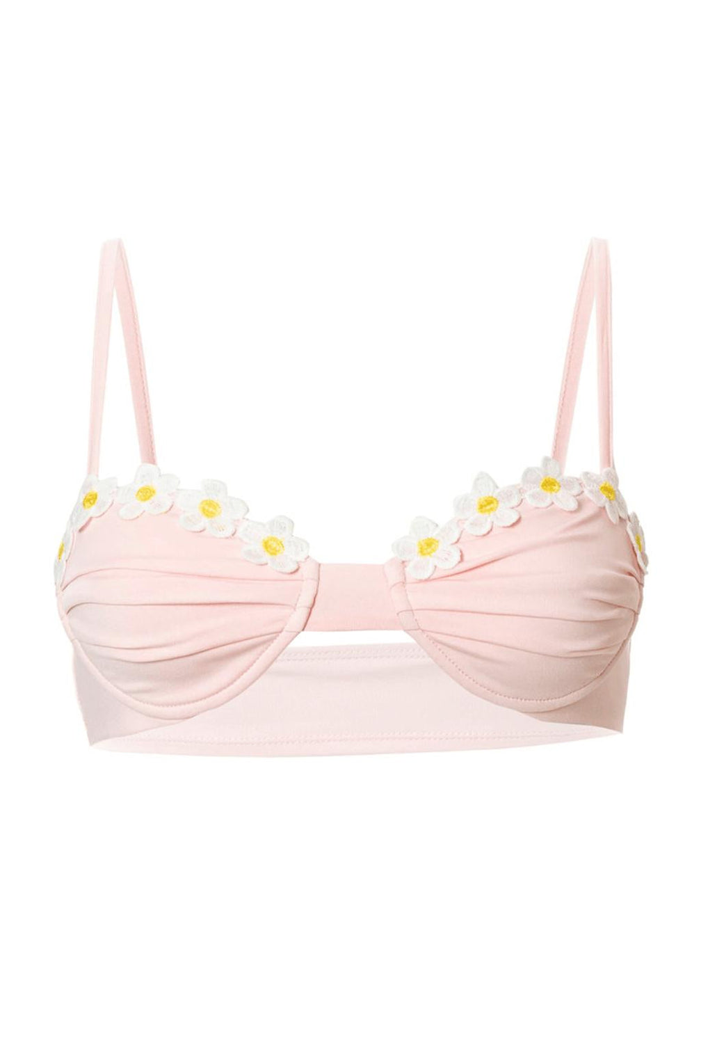 PINK SMOCKED FLORAL LINGERIE