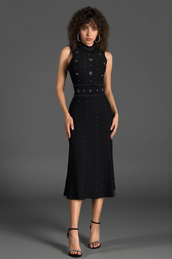 Deviyah Sleeveless Bead Midi Dress