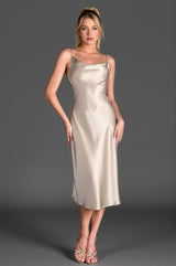 Calelli Strap Triacetate Satin Dress