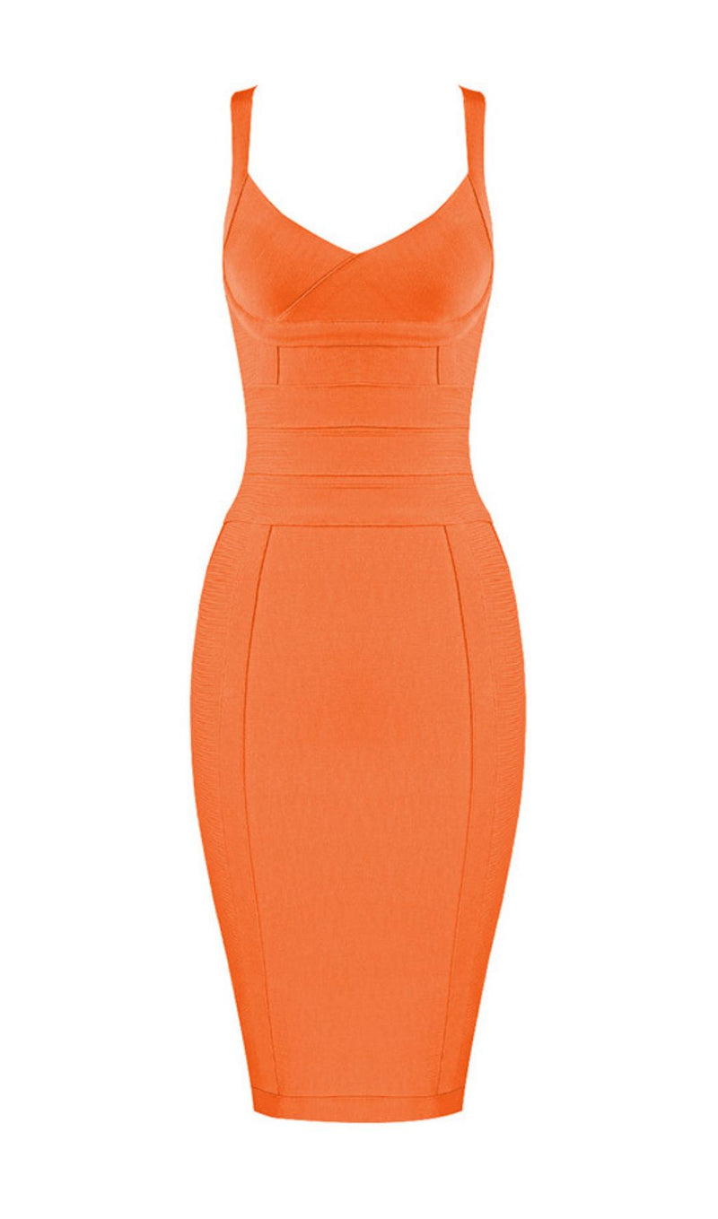 BANDAGE MINI DRESS -ORANGE