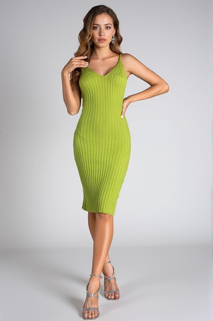 Argyreas Strap Ribbed Midi Dress