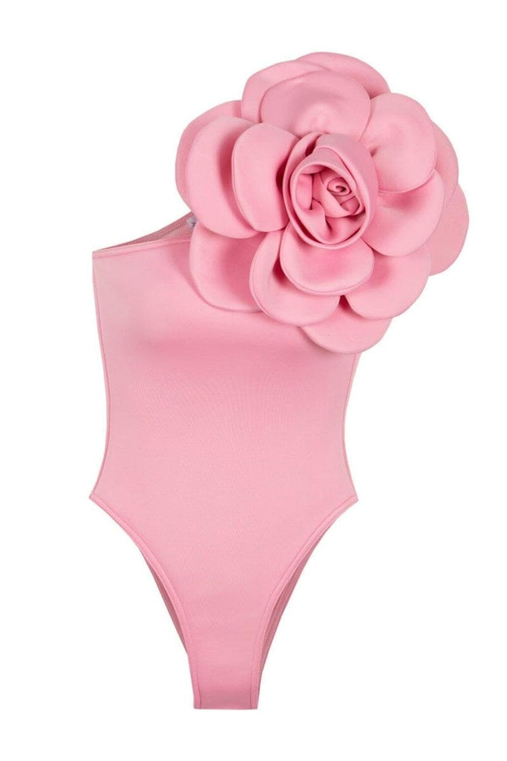 EXAGGERATED 3D FLOWER BODYSUIT IN PINK