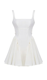 IVORY BOW MINI DRESS