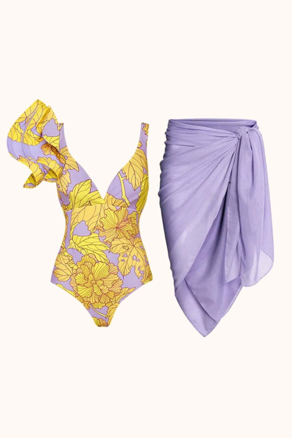 Ayodele Ruffle Swimwear Two Piece Set