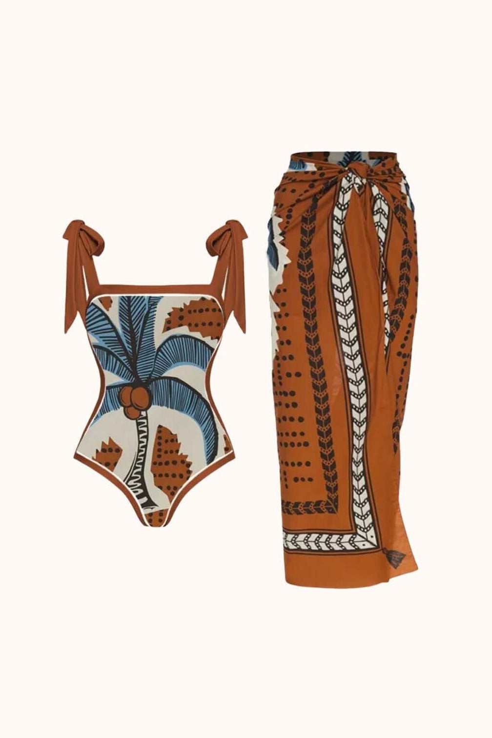 Annaka Printed Swimwear Two Piece Set