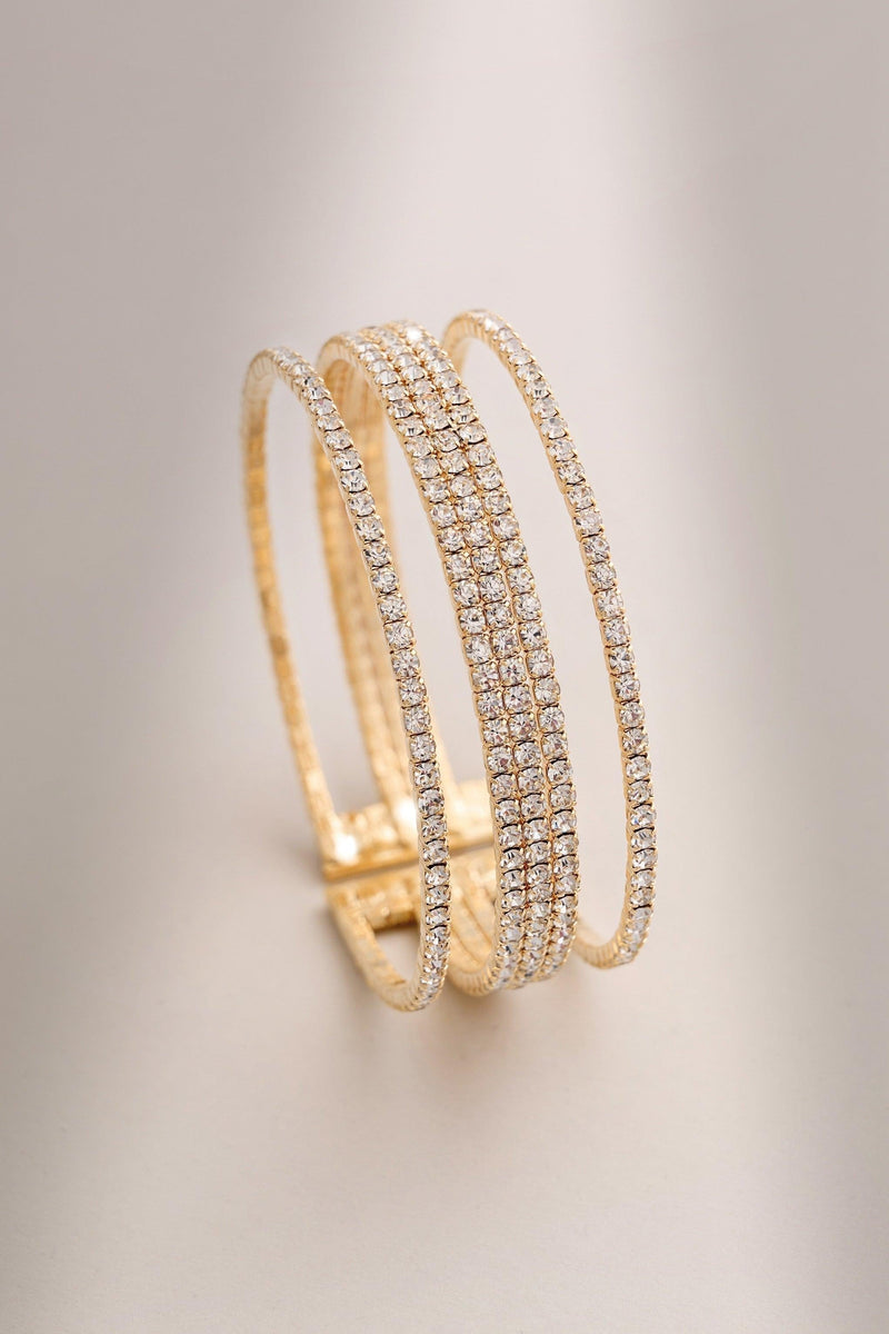 GOLD LAYERED DIAMANTE BRACELET