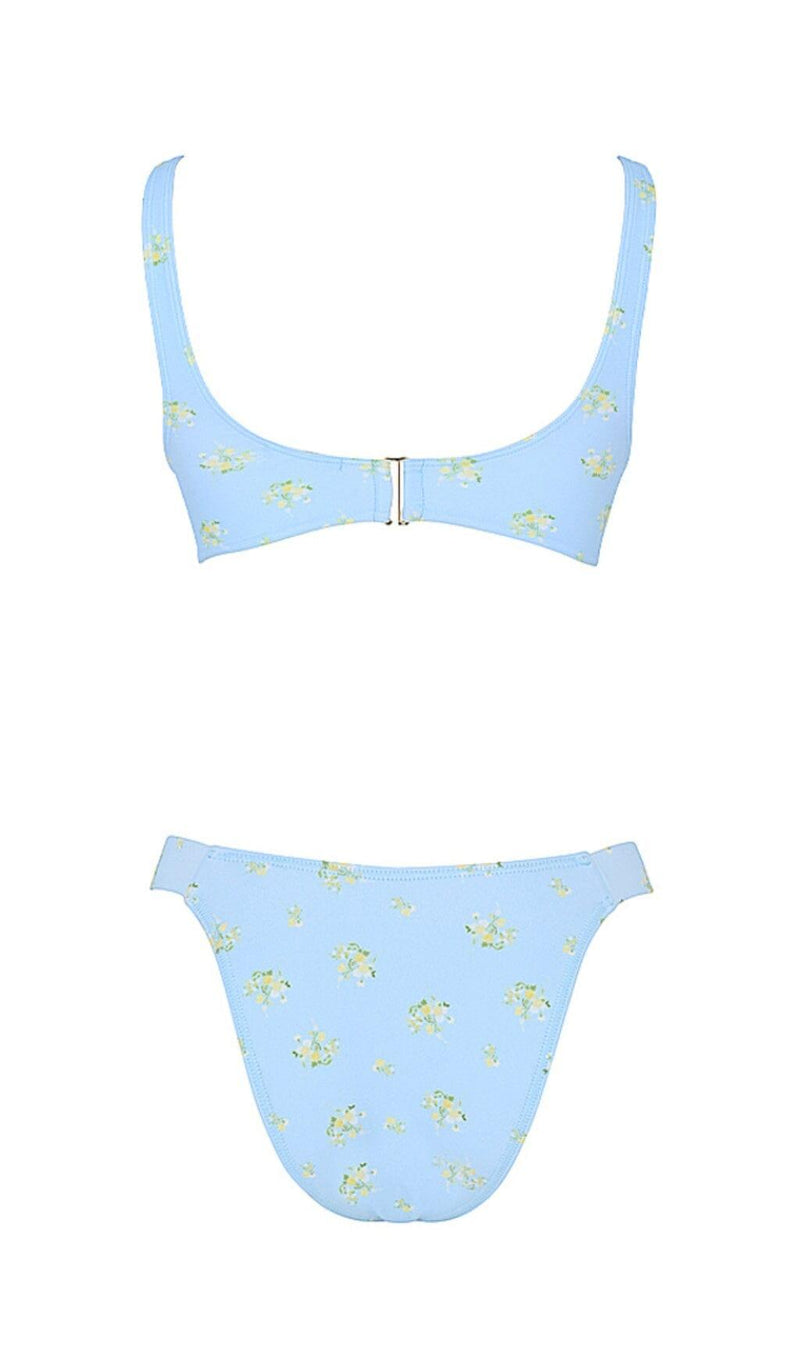 BABY BLUE FLORAL PRINT BIKINI