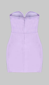 BANDEAU BANDAGE MINI DRESS IN LILAC