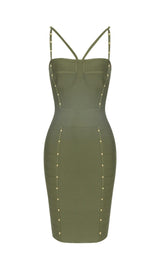 BODYCON MINI DRESS IN ARMYGREEN