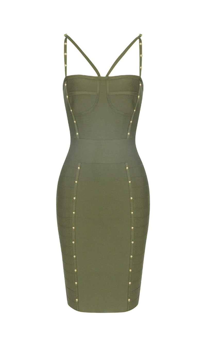 BODYCON MINI DRESS IN ARMYGREEN