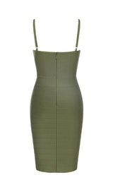 BODYCON MINI DRESS IN ARMYGREEN