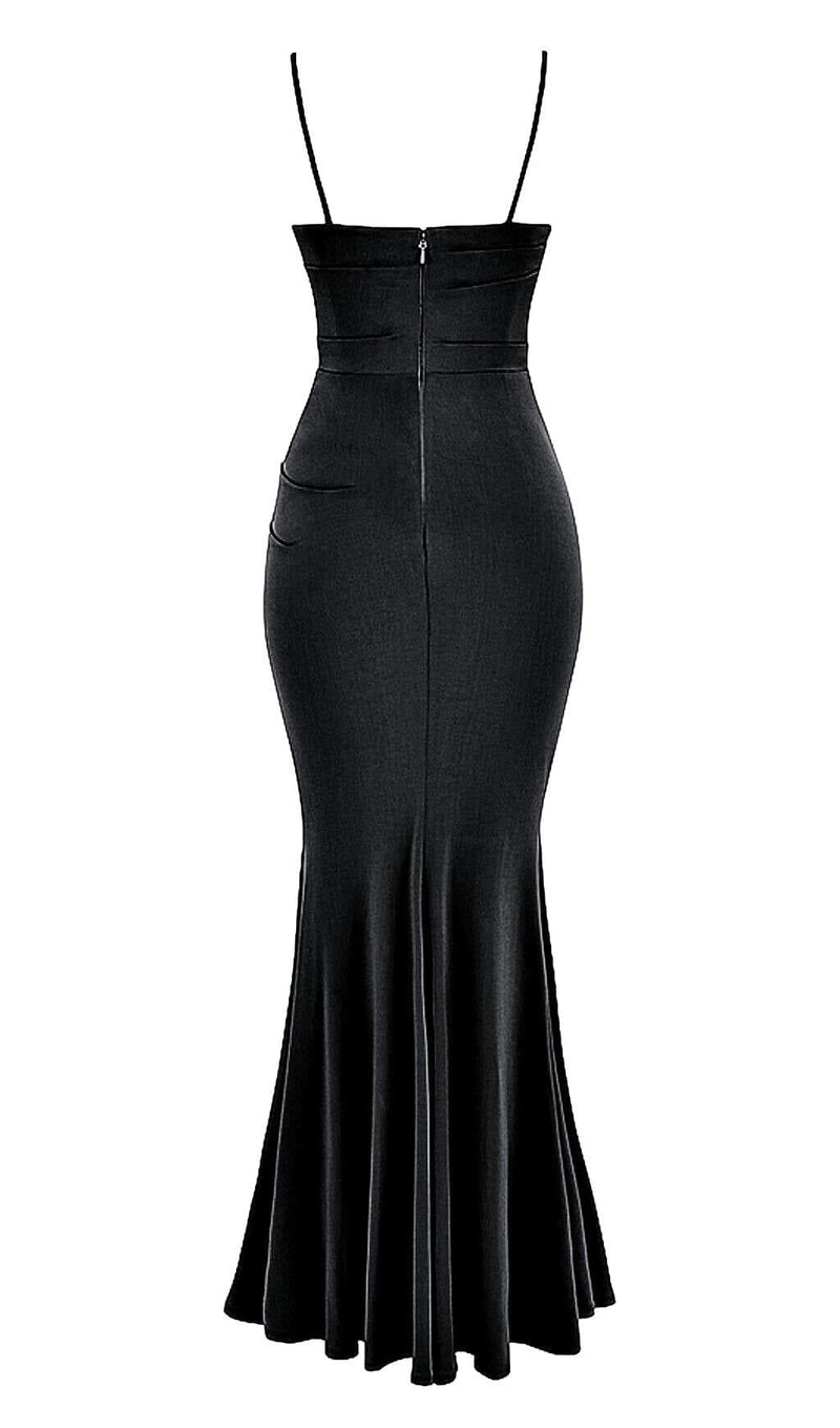 MILENA BLACK CORSET MAXI DRESS