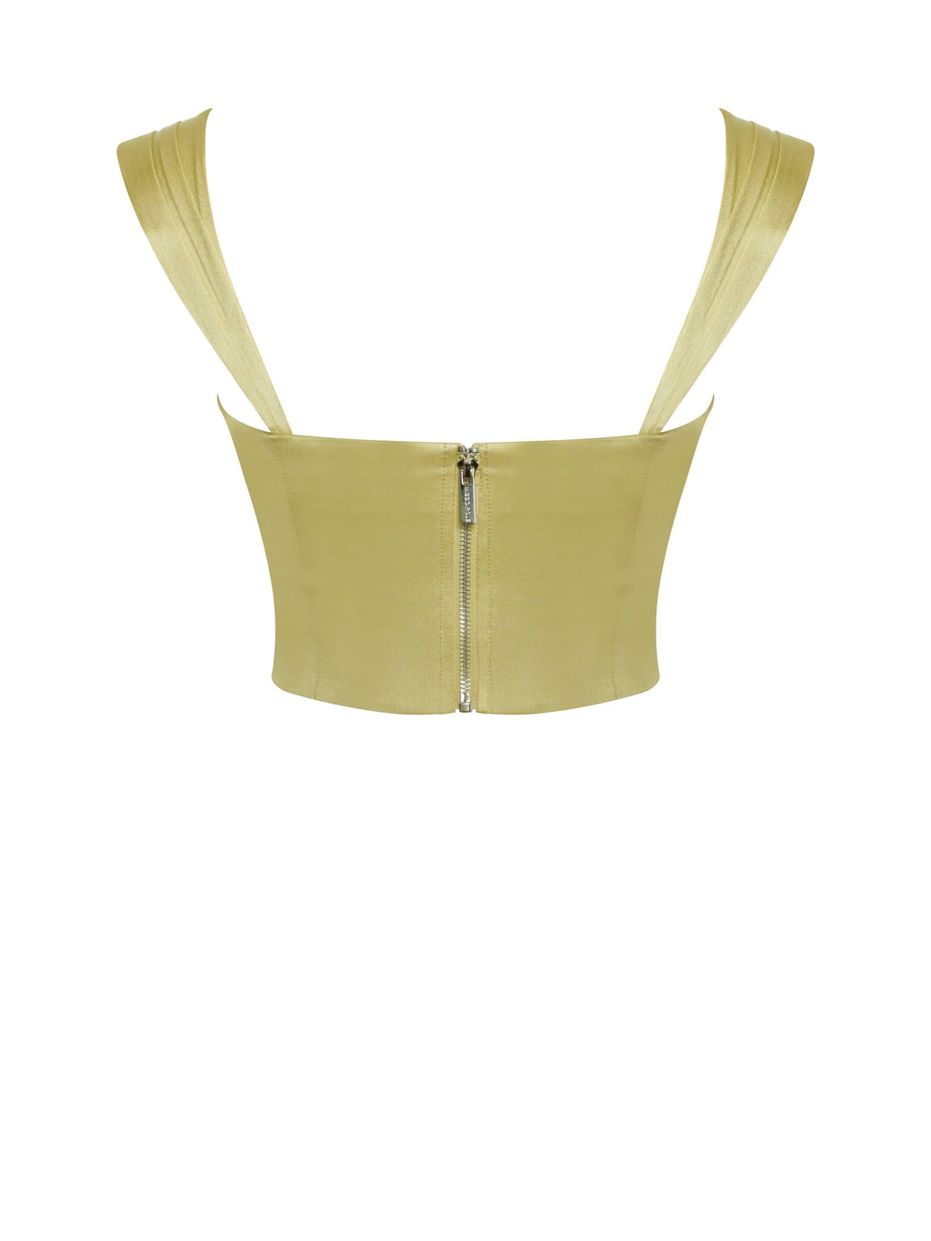 OLIVE LACE SATIN CORSET TOP