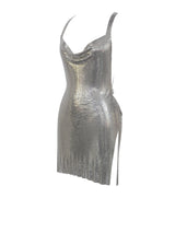 SERENITY SILVER COPPER MESH DRESS