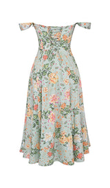 LIGHT JADE PRINT MIDI SUNDRESS