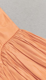 STRUCTURED CORSET DETAIL MINI DRESS IN PEACH