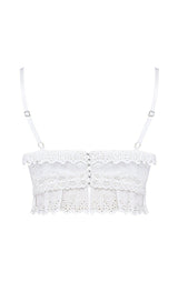 WHITE BRODERIE ANGLAIS BRALETTE TOP