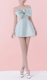 SLING BOW A-LINE MINI DRESS