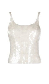 SEQUIN EMBROIDERED TANK TOP