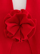 HALTERNECK FLOWER TOP IN RED