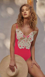 3D BUTTERFLY GRADIENT ONE PIECE SWIMSUIT