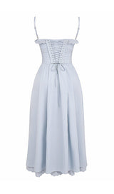 SOFT BLUE BRODERIE ANGLAIS MIDI SUNDRESS