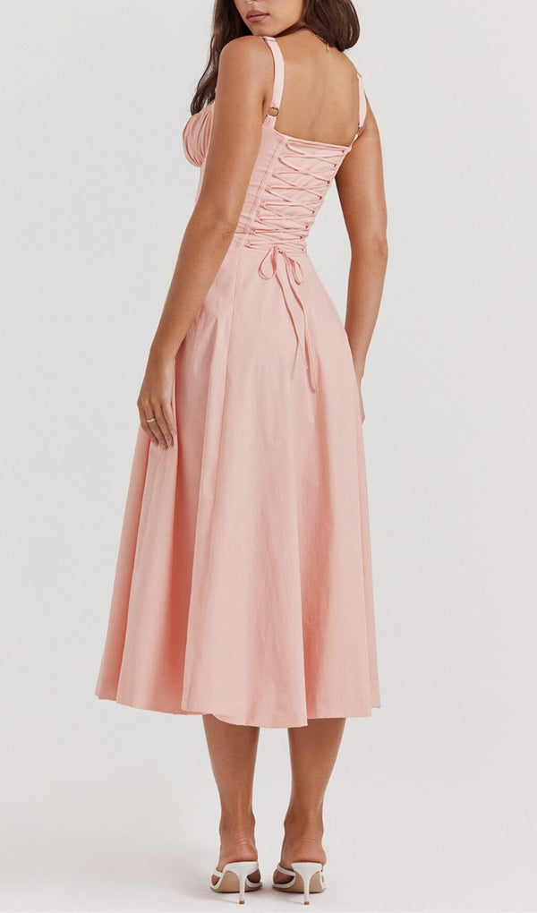 BABY PINK BUSTIER SUNDRESS