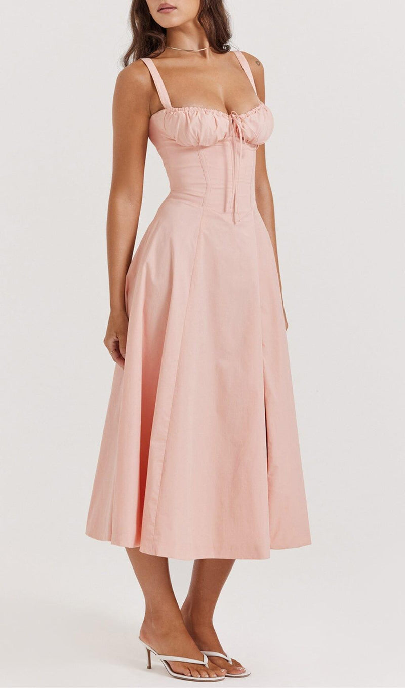 BABY PINK BUSTIER SUNDRESS