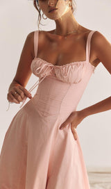 BABY PINK BUSTIER SUNDRESS