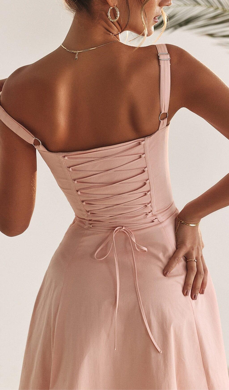 BABY PINK BUSTIER SUNDRESS