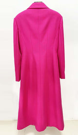 DOUBLE WOOL BLEND LONG COAT IN PINK